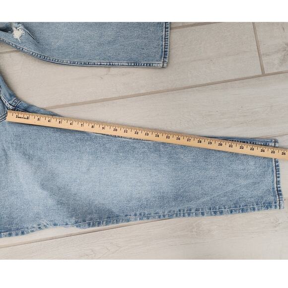 Abercrombie & Fitch High Rise The Skinny Size 32 14short Distressed Jeans Pants - Picture 5 of 8